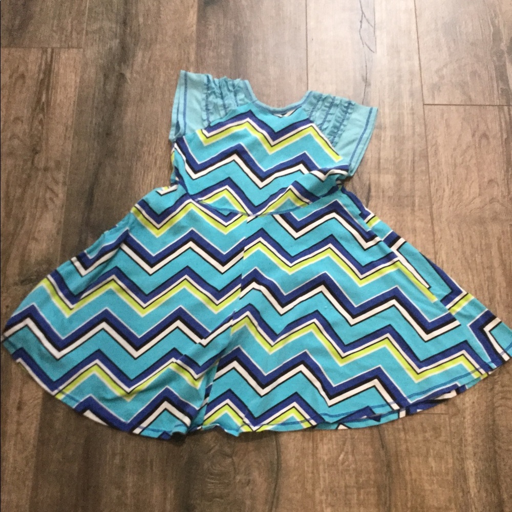 Multicolored chevron dress